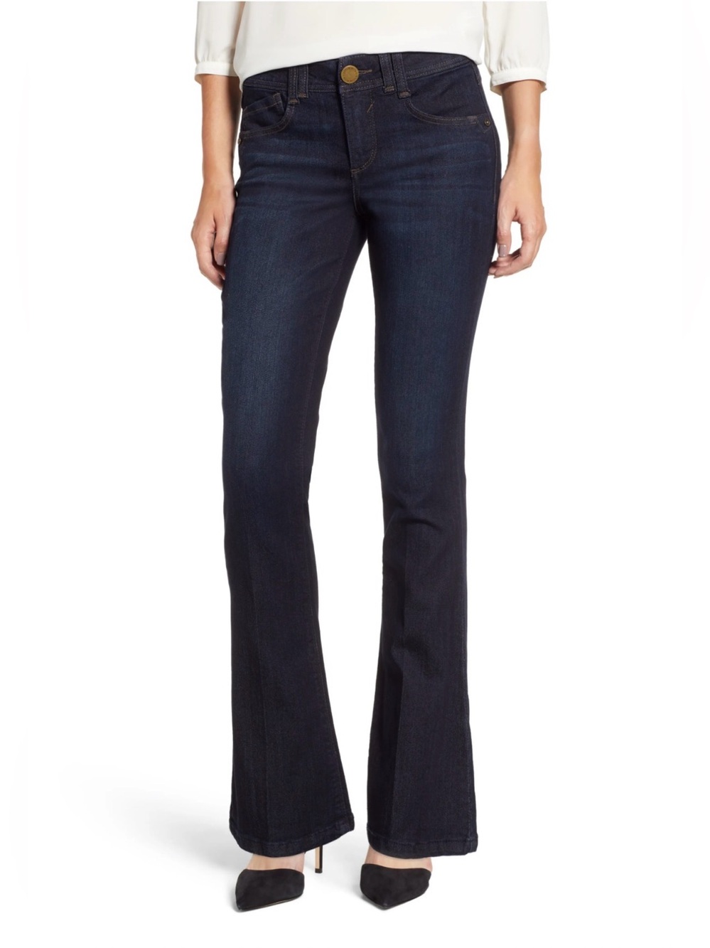 WIT & WISDOM Ab-Solution Itty Bitty Bootcut Jeans - Indigo Blue 14